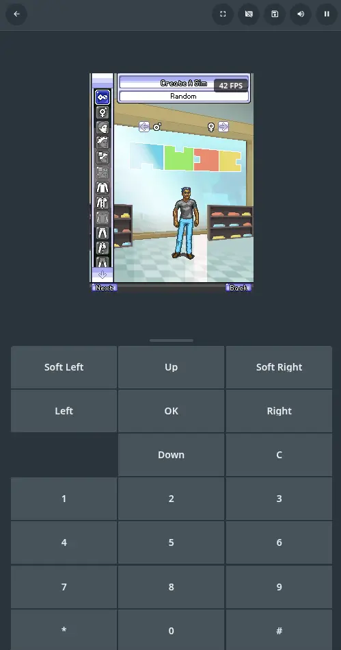 OmniJ2ME Browser mobile game screen