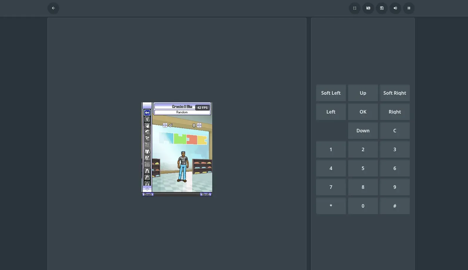 OmniJ2ME Browser game screen